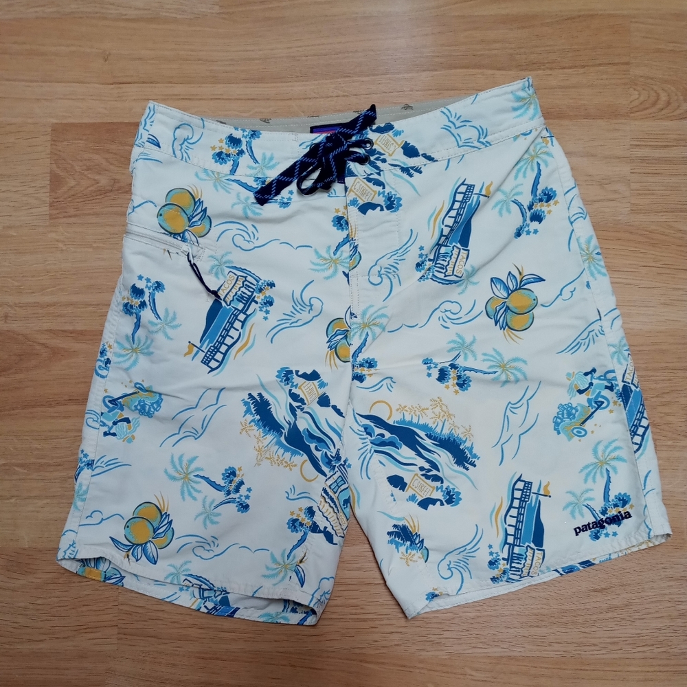 PATAGONIA Men’s Board Shorts Swim Surf Trunks Nylon Lightweight Sz 29 Taco Stand